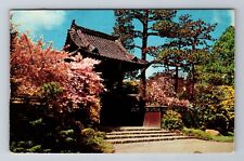 San Francisco CA-California, Oriental Tea Garden, Vintage c1957 Postcard picture
