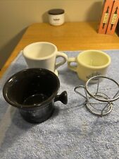 Lot of 4 Shaving Mugs of Various Sizes picture