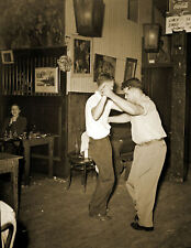 1935 1942 Two Men Dancing in Restaurant Vintage Old Photo 8.5