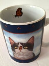 Lang And Wise LTD 1996 Coffee Mug Cat & Butterfly 