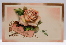 A Happy Birthday Pink Rose Embossed picture