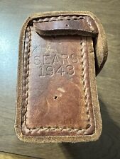 Original WWII US Army 1943 Sears Spare Parts/Ammunition Leather Tool Pouch WW2 picture
