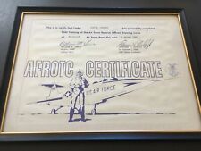 VINTAGE U.S. Air Force AFROTC Field Training Certificate Fairchild 1965 signed picture