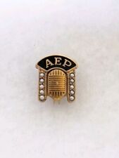Vintage 1940s Alpha Epsilon Rho Gold Toned Fraternity Pin picture