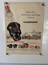 1951 champion spark plug advertisement Original. picture