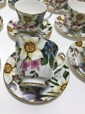Duchess duc97 Bone China England, Set of 12 Footed Cups and Saucers Gilded picture