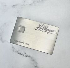 JP Morgan Reserve CUSTOM Palladium Silver Metal Novelty Card - FAST USA SHIPPING picture