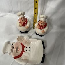 Italian Bistro Fat Italian Chef Spoon Rest with Salt & Pepper Shakers picture