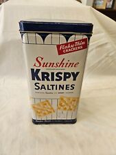 Vintage Sunshine Krispy Saltines Crackers Metal Storage Tin picture