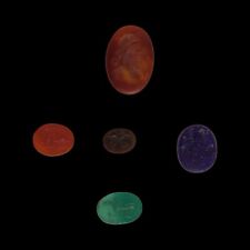 Vintage Mix Stone Roman Intaglio Lot of 5, Ancient Art Inspired Jewellery Gift picture