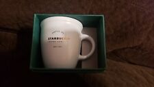 Starbucks Coffee 2016 White Abbey Espresso Demi Demitasse Mug 3 oz New In Box picture
