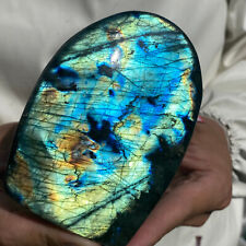 1.4lb Large Natural Labradorite Quartz Crystal Display Mineral Specimen Healing picture