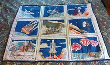 Vintage Handmade Quilted NASA Space Capsule Shuttle Apollo Hanging Quilt 45 x 33 picture