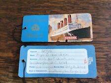Cunard Queen Elizabeth 2 Paper Pictorial Luggage Tag 2003 Sailing picture