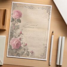 48  Sheets of  Decorative Stationery Paper for Letters , 8.5 x 11 - Roses#06702 picture
