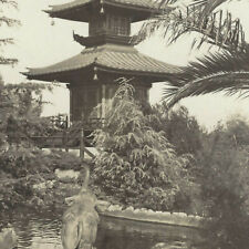 Vintage Postcard RPPC Hollywood CA Japanese Pagoda Japanese Gardens Photo-CA5 picture