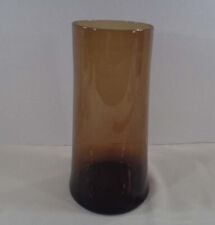 Vintage MCM Smoky Glass Vase - 8