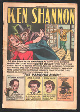 Ken Shannon #6 1952-Quality-Vampire mob-horror issue-Coverless bargain copy-P picture