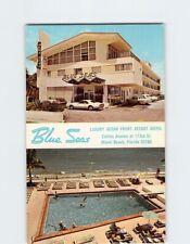 Postcard Blue Seas Luxury Ocean Front Resort Motel Miami Beach Florida USA picture