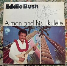 Eddie Bush Original Autograph Album, A Man and His Ukulele, 1960s Waikiki Hilton picture