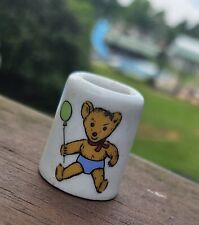Vintage Cute Ceramic Miniature Germany Candle Holder Teddy bear 1.25