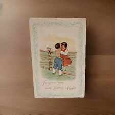 Antique Postcard To Greet You With Loving Wishes Posted  picture