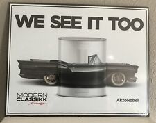 AKZONOBEL SIKKENS AUTO PAINT ORIGINAL SIGN 1957 FORD STILL WRAPPED IN CELLOPHANE picture