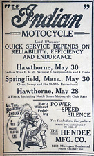 1911 Chicago Newspaper Page - Rare Vintage Indian Motorcycle 