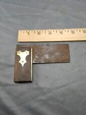 Antique small Brass/Rosewood TRI SQUARE - 