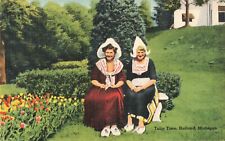 Holland Michigan, Tulip Time, Two Women, Vintage Postcard picture