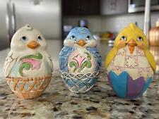Jim Shore Chick Eggs - Set of 3 NEW Easter Spring Eggs (FREE SHIPPING) picture