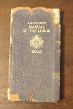 Lightfoot's Manual of The Lodge Texas Pocket Edition Copyright 1934 Printed 1949 picture