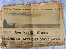 LA TIMES NEWSPAPER VINTAGE 8/31/1945, GENERAL DOUGLAS MACARTHUR TAKES OVER JAPAN picture