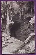 1920's Lava Tube Volcano TH Hawaiian Islands AZO RPPC picture