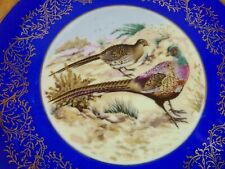 Vintage Hachiya Brothers Set Of 2 Game Bird Cabinet Plates Pheasant picture