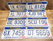 8 VTG Lot WEST VIRGINIA STATE License Plates -WILD AND WONDERFUL picture