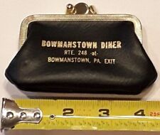 VINTAGE ADVERTISING CHANGE PURSE. BOWMANSTOWN DINER. BOWMANSTOWN, PA picture