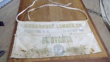 VINTAGE ADVERTISING NH MONADNOCK LUMBER CO. CARPENTERS NAIL APRON CLOTH picture