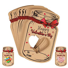 24pcs Valentine's Day Candy Cards With Drifting Bottle Shaped Cards Party Gift picture