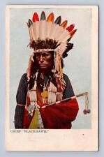 INDIAN CHIEF BLACKHAWK POSTCARD (c. 1905) picture