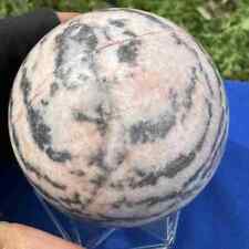 510g natural pink zebra stone sphere quartz crystal polished ball healing picture