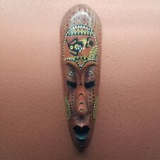 Antique Wooden Handcrafted African Tribal Mask Wall Art 19 Inches picture
