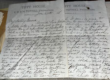 Antique 1878 Letterhead Tifft House Buffalo NY First “Church of Charlestown” picture