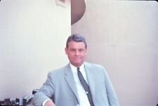 1967 Handsome Older Man Business Suit Portrait 60s Vintage 35mm Slide picture