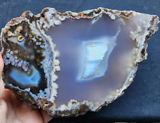 3.19 lbs (1.45 kg) Waterline Agate, Collectible Agate, Quartz Agate, Moss Agate picture