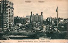Postcard: Cleveland, OH Public Square Aerial View The MAY Co. Trolley Cars c1905 picture