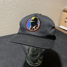Vintage Dick Tracy Snapback Hat Disney Black One Size Movie Promo New old Stock picture