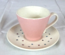 Vtg 50s Metlox Poppytrail California Confetti Pink Cup and Saucer Set NICE picture