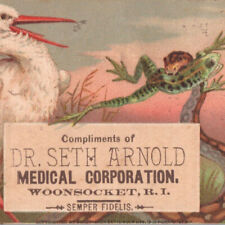 1890s Dr Seth Arnold Medical Corporation Snake Frog Woonsocket RI Trading Card picture