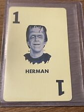 RARE VINTAGE 1964 MILTON BRADLEY MUNSTERS HERMAN CARD GAME ROOKIE PLAYING CARD picture